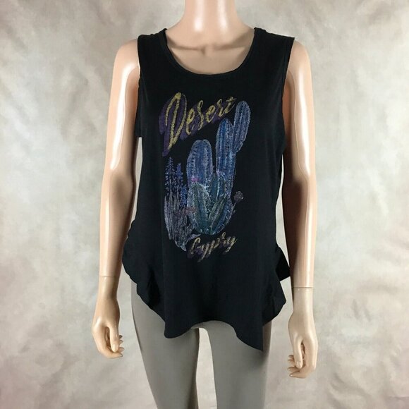 JESSICA SIMPSON 'Desert Gypsy' Ruffled Hem Tank Top NWT Small - Picture 7 of 8